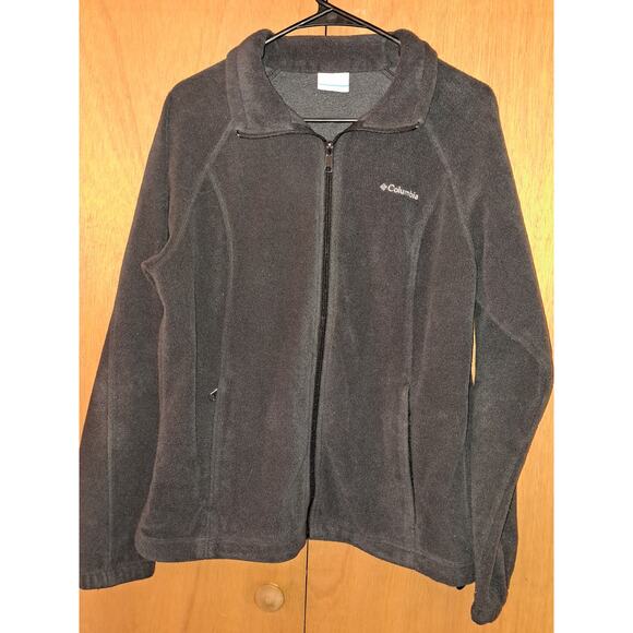 Women's Columbia Zip up Black Light weight Sweatshirt Size Large - Picture 1 of 5